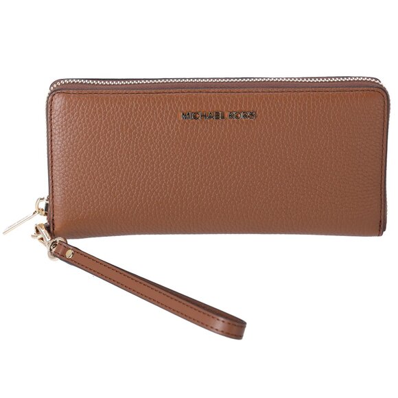 Michael Kors Jet Set Travel Large Continental Pebbled Leather Wallet Luggage - Picture 3 of 5